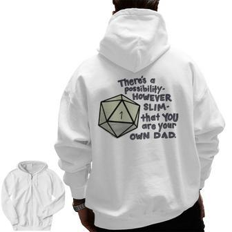 Gorgug Critical Dad Dimension Zip Up Hoodie Back Print | Mazezy