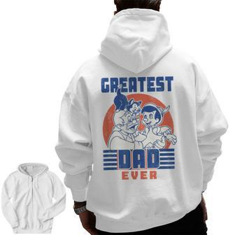 Greatest Dad Ever No Lie Pinocchio And Geppetto Zip Up Hoodie Back Print | Mazezy