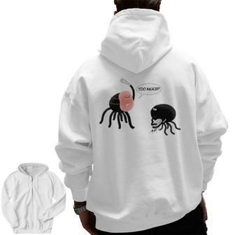 Halloween At The Spider Family Dad Joke Scary Costume Zip Up Hoodie Back Print | Mazezy