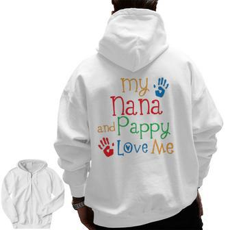 Kids My Nana And Pappy Love Me Zip Up Hoodie Back Print | Mazezy