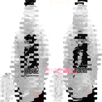 Mashle Mash Mashle Magic And Muscles Zip Up Hoodie Back Print | Mazezy