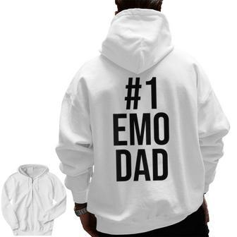 Mens 1 Emo Dad Zip Up Hoodie Back Print | Mazezy