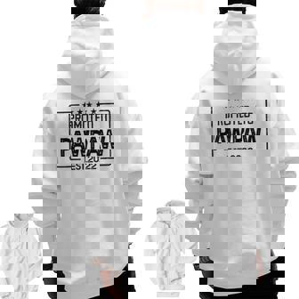 Mens Promoted To Pawpaw 2022 For New Pawpaw Zip Up Hoodie Back Print | Mazezy