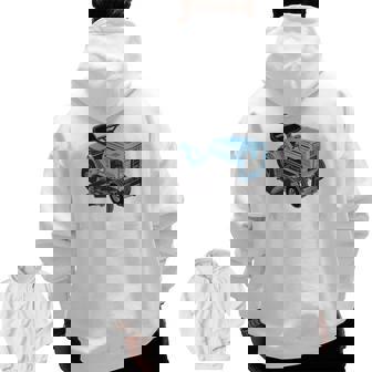 Mens We Ride At Dawn Father's Day Dad Grandfather Zip Up Hoodie Back Print | Mazezy