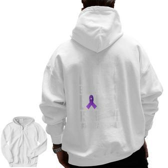 Military Child Month Purple Up Free Brave Dad Pride T Zip Up Hoodie Back Print | Mazezy