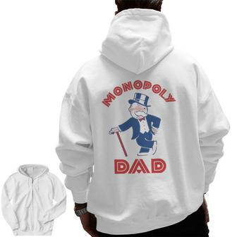 Monopoly Dad Father's Day Zip Up Hoodie Back Print | Mazezy DE