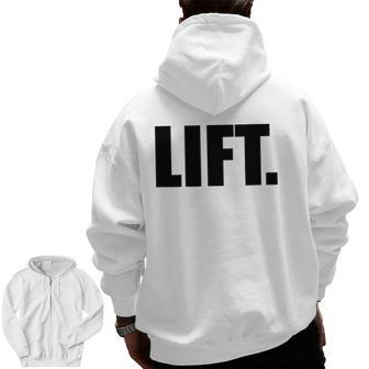 Official 1700Lb Total Club Powerlifting Fitness Zip Up Hoodie Back Print | Mazezy
