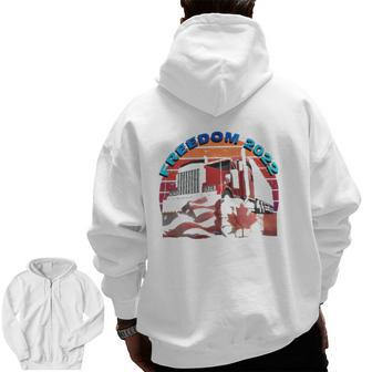 We The People Freedom 2022 Truck Drivers United Zip Up Hoodie Back Print | Mazezy UK