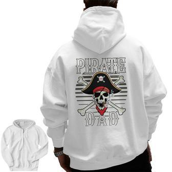 Pirate Dad Father's Day Pirate Zip Up Hoodie Back Print | Mazezy