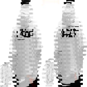 Us Air Force Pt Usaf Workout Uniform Military Training Gym Zip Up Hoodie Back Print | Mazezy