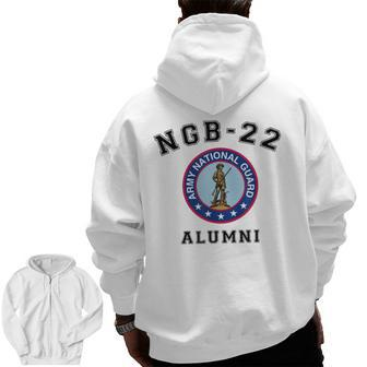 Us Army National Guard Veteran Ngb22 American Military Zip Up Hoodie Back Print | Mazezy