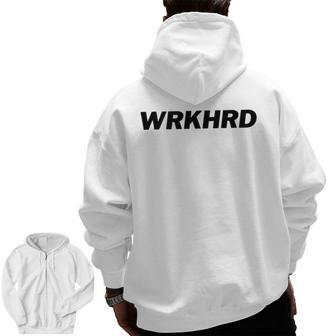 Wrkhrd Men's Gym Pump Cover Oversized Gym Workout Zip Up Hoodie Back Print | Mazezy CA