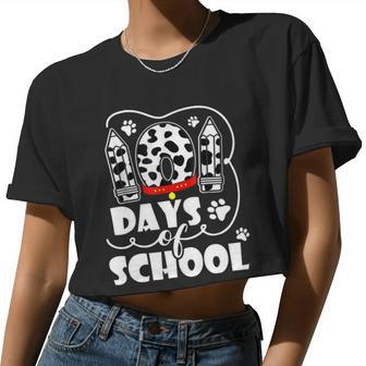 101 Days Of School Dalmatian Logo Women Cropped T-shirt - Monsterry