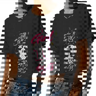 10Th Birthday This Girl Is Now 10 Double Digits V2 Women Cropped T-shirt - Monsterry