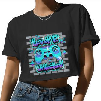 12 Year Old 12Th Video Gamer Gaming Birthday Party Boys Girl Women Cropped T-shirt - Monsterry DE