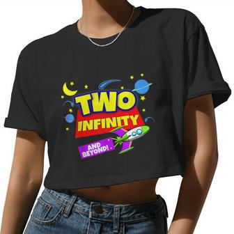 2 Year Old Two Infinity And Beyond 2Nd Birthday Boys Girls Women Cropped T-shirt - Monsterry UK
