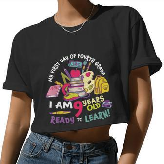 4Th Grade Back To School First Day Of School Women Cropped T-shirt - Monsterry UK