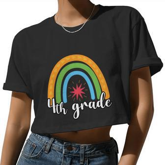 4Th Grade Rainbow Lover Back To School First Day Of School Women Cropped T-shirt - Monsterry CA