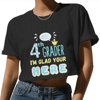 4Th Grade Squad Fourth Teacher Team Squad Women Cropped T-shirt - Monsterry
