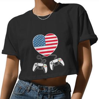 4Th Of July Video Game Women Cropped T-shirt - Monsterry AU