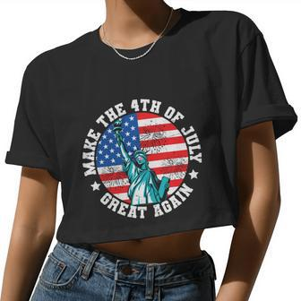 Make The 4Th Of July Great Again Plus Size Shirt For Men Women Family Women Cropped T-shirt - Monsterry DE