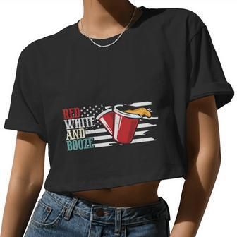 4Th Of July Red White And Boozed Plus Size Shirt For Men Women Family Women Cropped T-shirt - Monsterry