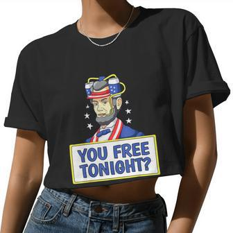 4Th Of July Shirts Womenn Outfits For Menn Patriotic Freedom Women Cropped T-shirt - Monsterry UK