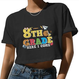 8Th Grade Here I Come 1St Day Of School Premium Plus Size Shirt For Teacher Kids Women Cropped T-shirt - Monsterry