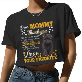 Affenpinscher Dear Mommy Thank You For Being My Mommy Women Cropped T-shirt - Monsterry