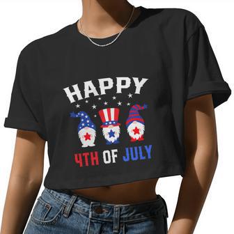 American Flag 4Th Of July Gnomes Patriotic Women Cropped T-shirt - Monsterry CA