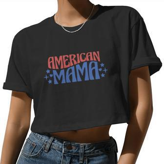 American Mama 4Th Of July V2 Women Cropped T-shirt - Monsterry DE