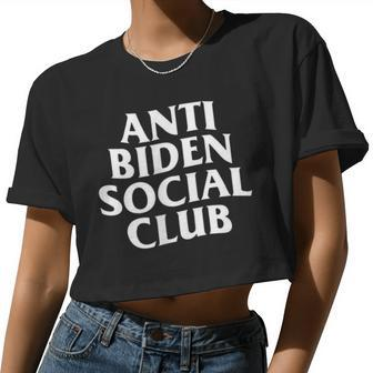 Anti Biden Social Club Anti Liberal Conservative Women Women Cropped T-shirt - Monsterry DE