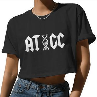 Atgc Science Biology Dna Tshirt Women Cropped T-shirt - Monsterry