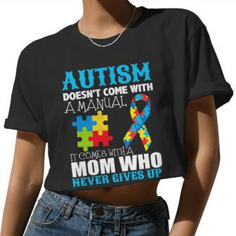 Autism Doesn't Come With A Manual Tshirt Women Cropped T-shirt - Monsterry