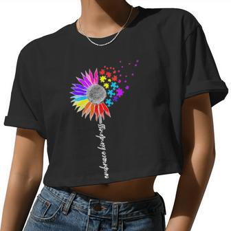 Autism Flower Autism Awareness Autism Moms Women Cropped T-shirt - Monsterry DE
