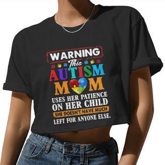 Autism Mom Women Cropped T-shirt - Monsterry