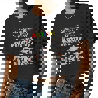 Autism Mommy For Christmas Women Cropped T-shirt - Monsterry