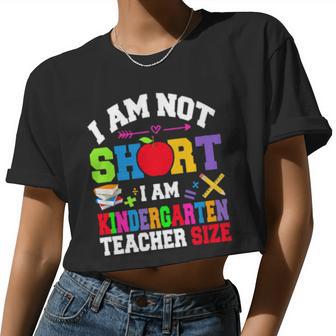 Autism I Am Not Short I Am Kindergarten Teacher Size Women Cropped T-shirt - Monsterry DE