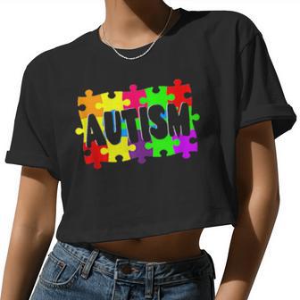 Autism Shirt Awareness Autism Mom Autistic Women Cropped T-shirt - Monsterry UK