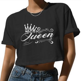 Awesome Queen Crown Crown Me Font Queen Women Cropped T-shirt - Monsterry AU