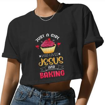 Baker Just A Girl Who Loves Jesus And Baking Women Cropped T-shirt - Monsterry CA