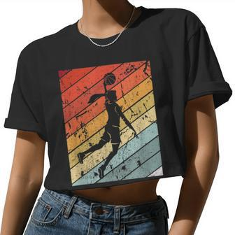 Basketball Lover Retro Slam Dunk Basketball Girl Women Cropped T-shirt - Monsterry