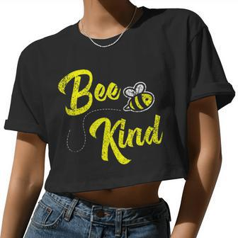 Bee Bee Bee Kind Be Kind Teacher Busy Like Bee Bumble B V2 Women Cropped T-shirt - Monsterry