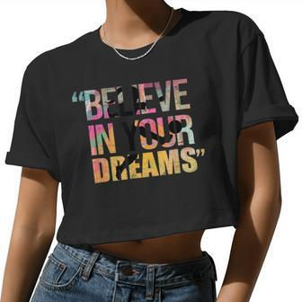 Believe In Your Dreams Girls Soccer Wins For Future Color Women Cropped T-shirt - Monsterry DE