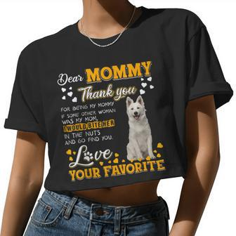 Berger Blanc Suisse Dear Mommy Thank You For Being My Mommy Women Cropped T-shirt - Monsterry AU