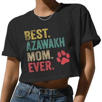 Best Azawakh Mom Ever Vintage Women Mother Dog Lover Women Cropped T-shirt - Monsterry UK