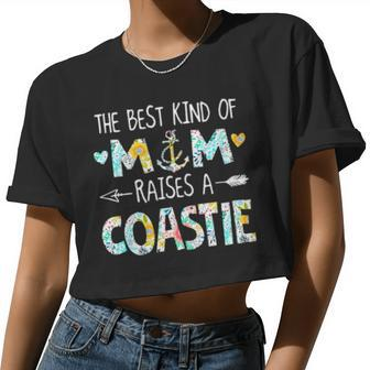 The Best Kind Of Mom Raises A Coastie Women Cropped T-shirt - Monsterry
