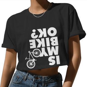 Is My Bike Ok Tshirt Mountain Bike Women Cropped T-shirt - Monsterry CA