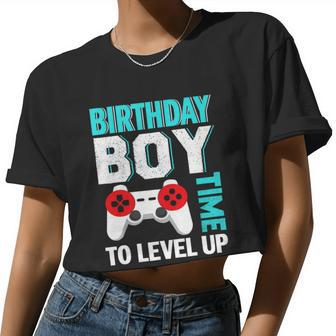 Birthday Boy Video Game Birthday Party Tshirt Women Cropped T-shirt - Monsterry DE