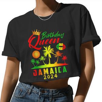 Birthday Queen Jamaica 2024 Women Cropped T-shirt - Monsterry AU